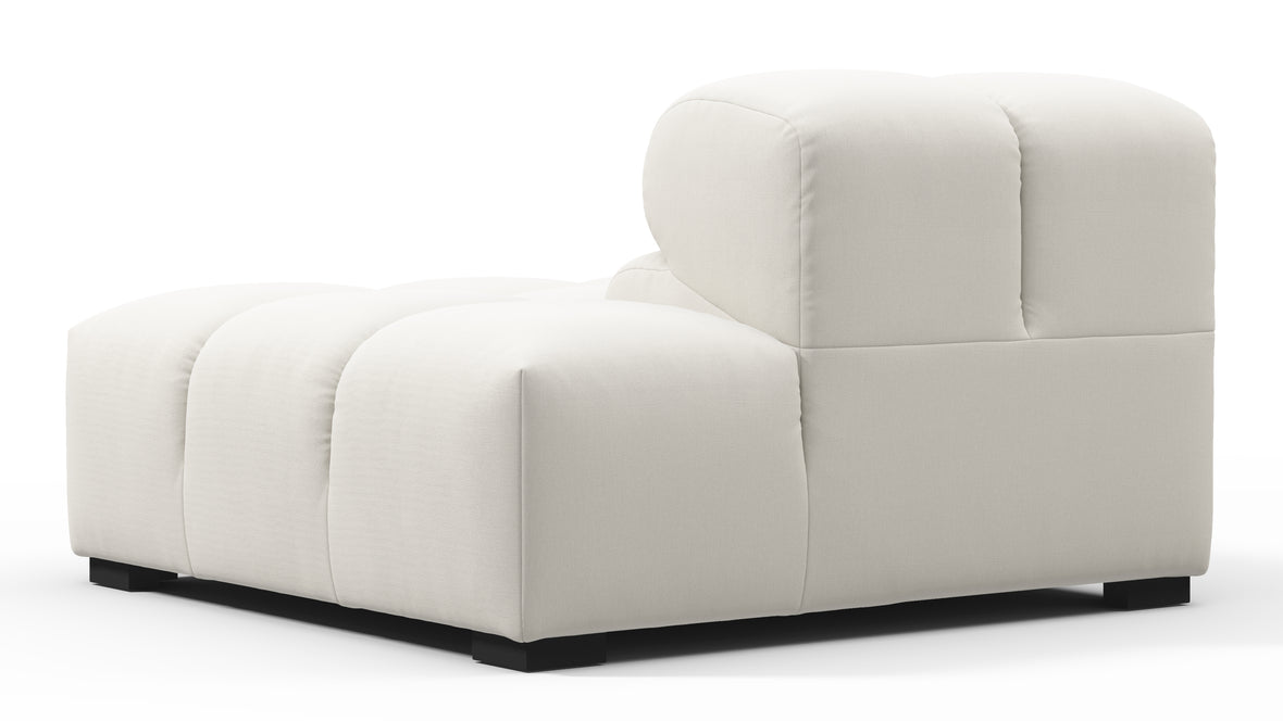 Tufty - Tufty Module, Right End, Armless, Oatmeal Brushed Weave