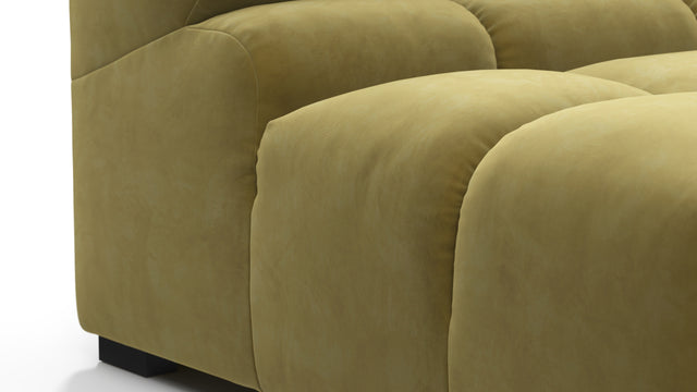 Tufty - Tufty Module, Right End, Armless, Olive Gold Velvet