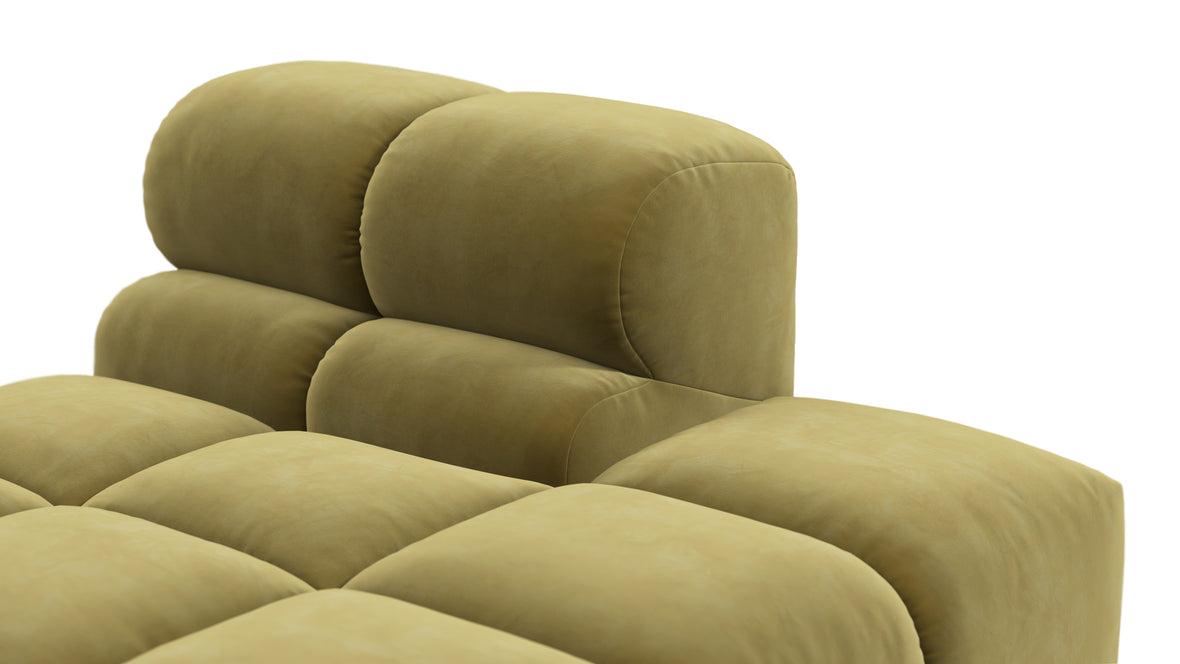 Tufty - Tufty Module, Right End, Armless, Olive Gold Velvet