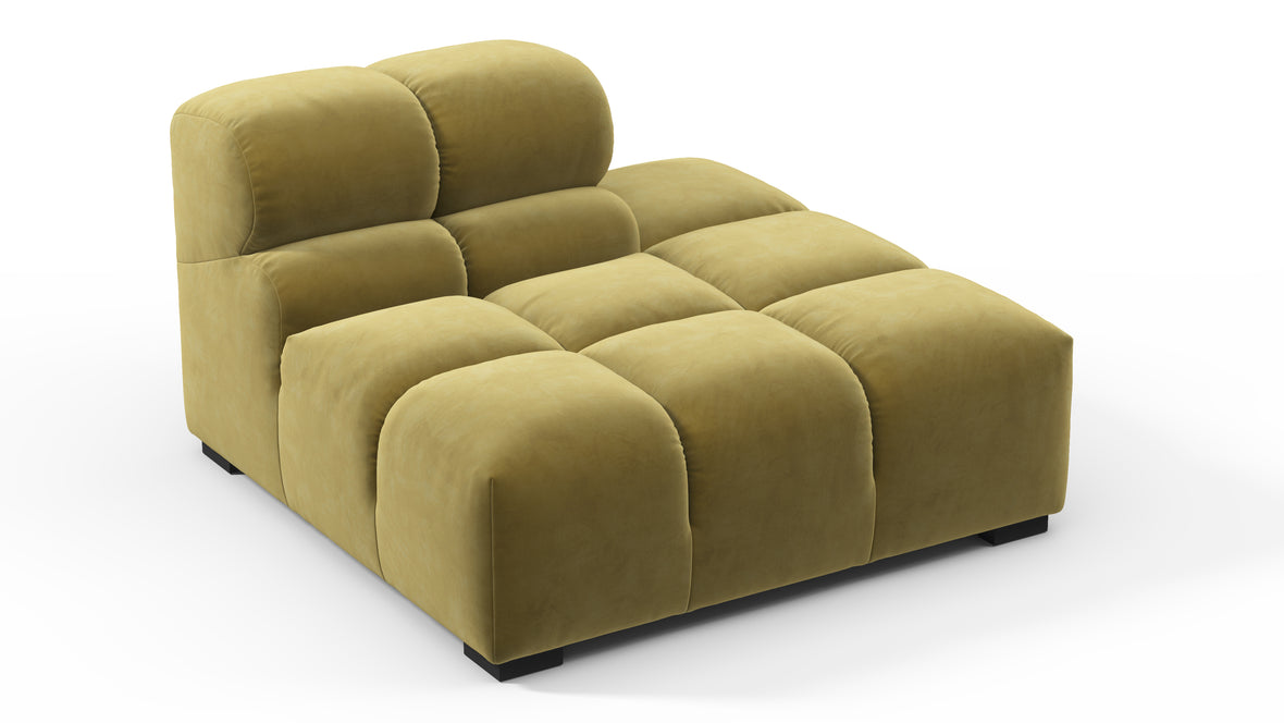 Tufty - Tufty Module, Right End, Armless, Olive Gold Velvet