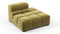 Tufty - Tufty Module, Right End, Armless, Olive Gold Velvet