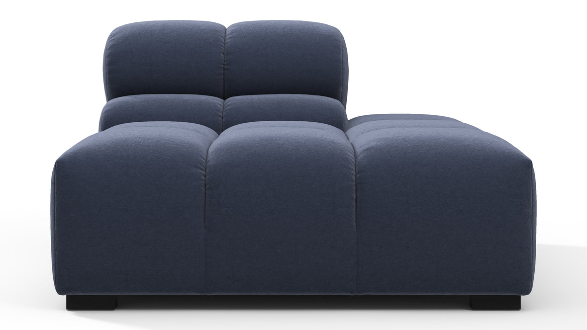 Tufty - Tufty Module, Right End, Armless, Royal Blue Wool