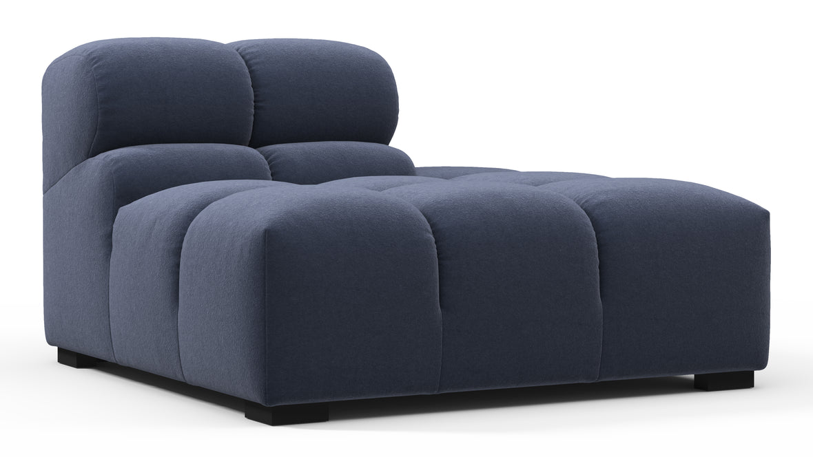 Tufty - Tufty Module, Right End, Armless, Royal Blue Wool