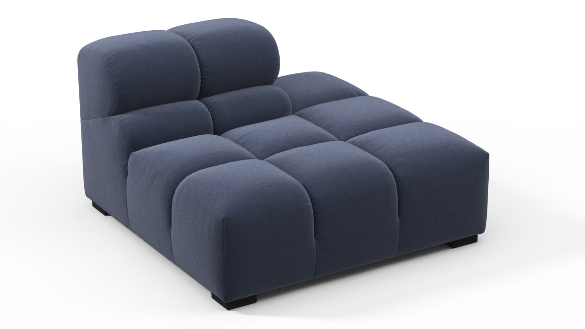 Tufty - Tufty Module, Right End, Armless, Royal Blue Wool
