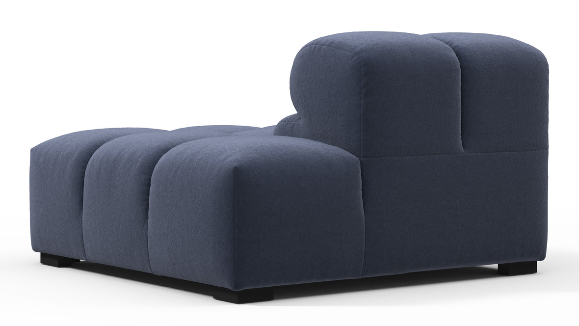 Tufty - Tufty Module, Right End, Armless, Royal Blue Wool