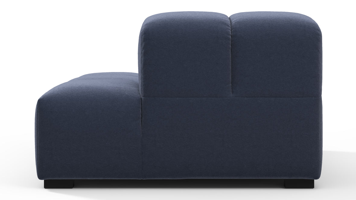 Tufty - Tufty Module, Right End, Armless, Royal Blue Wool