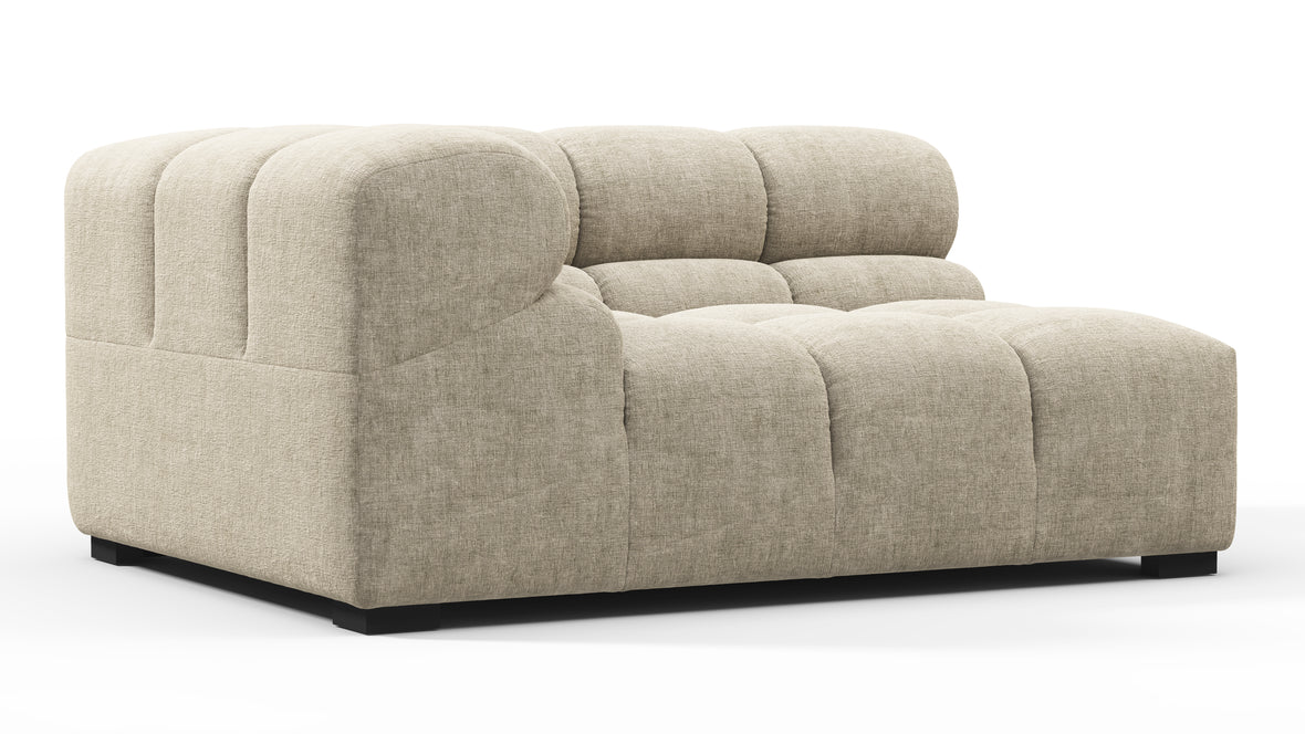 Tufty - Tufty Module, Large Left Corner, Beige Gray Chenille