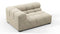 Tufty - Tufty Module, Large Left Corner, Beige Gray Chenille
