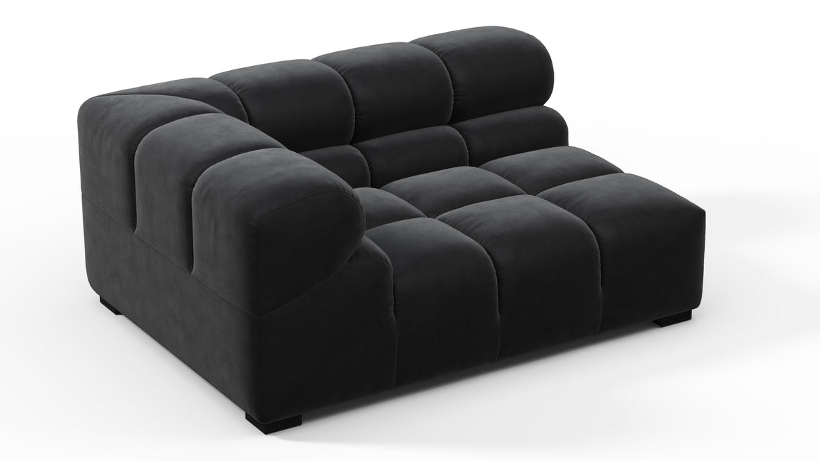 Tufty - Tufty Module, Large Left Corner, Black Velvet