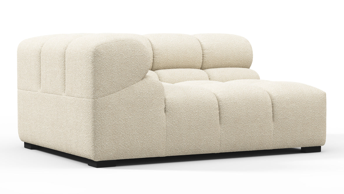 Tufty - Tufty Module, Large Left Corner, Eggshell Boucle