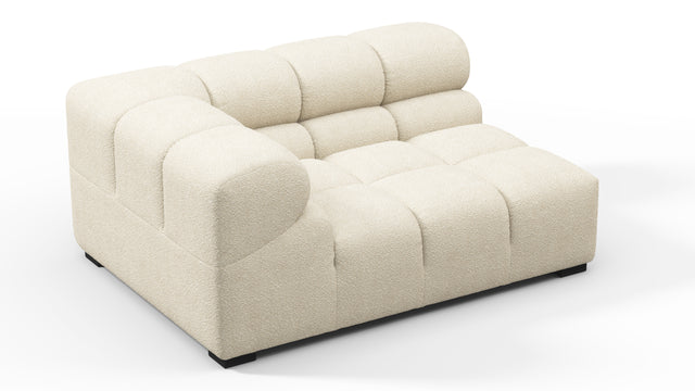 Tufty - Tufty Module, Large Left Corner, Eggshell Boucle