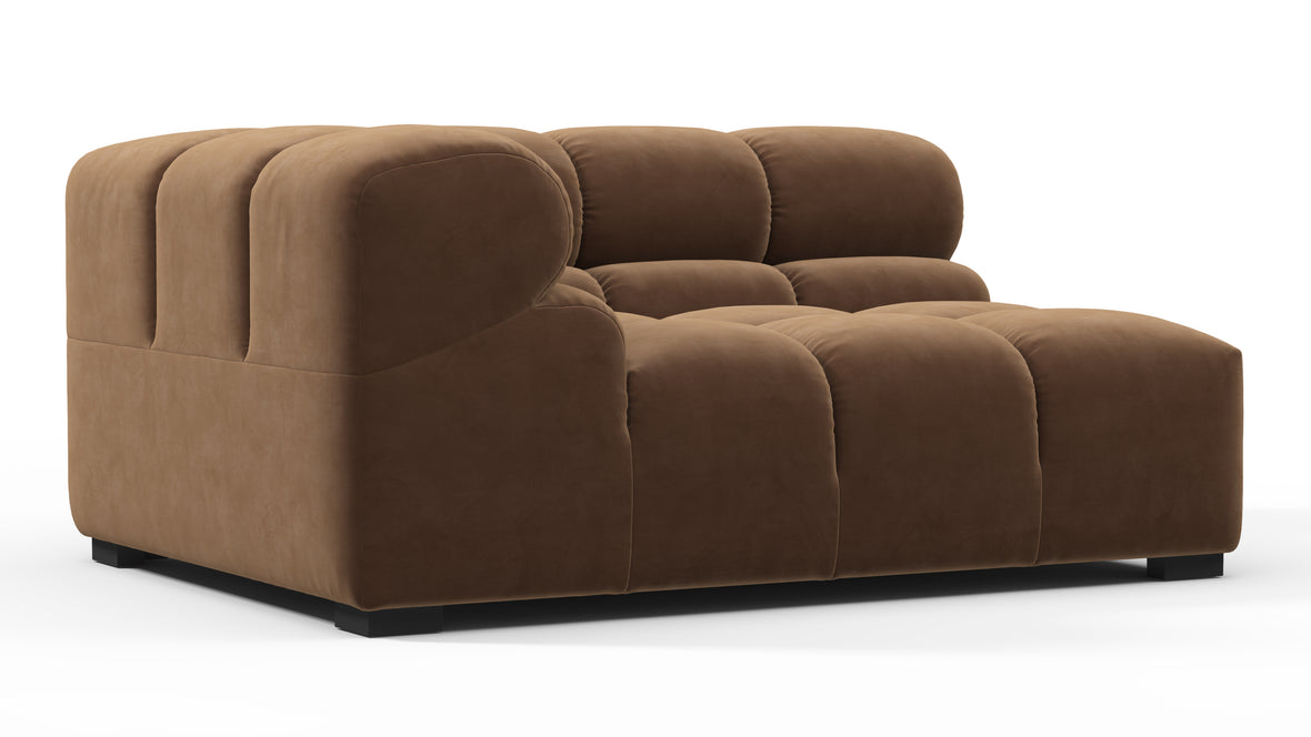 Tufty - Tufty Module, Large Left Corner, Mocha Velvet