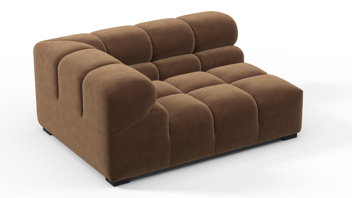 Tufty - Tufty Module, Large Left Corner, Mocha Velvet