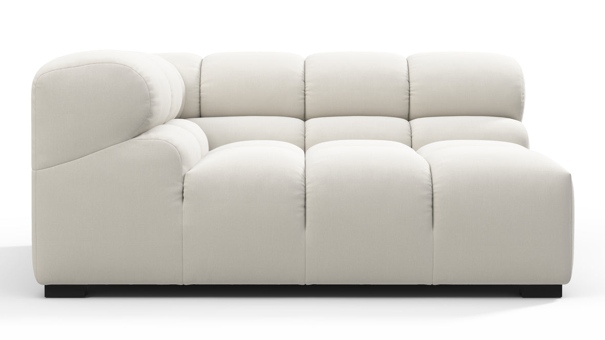 Tufty - Tufty Module, Large Left Corner, Oatmeal Brushed Weave