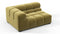 Tufty - Tufty Module, Large Left Corner, Olive Gold Velvet