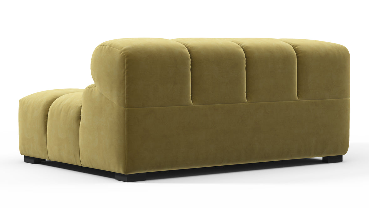 Tufty - Tufty Module, Large Left Corner, Olive Gold Velvet