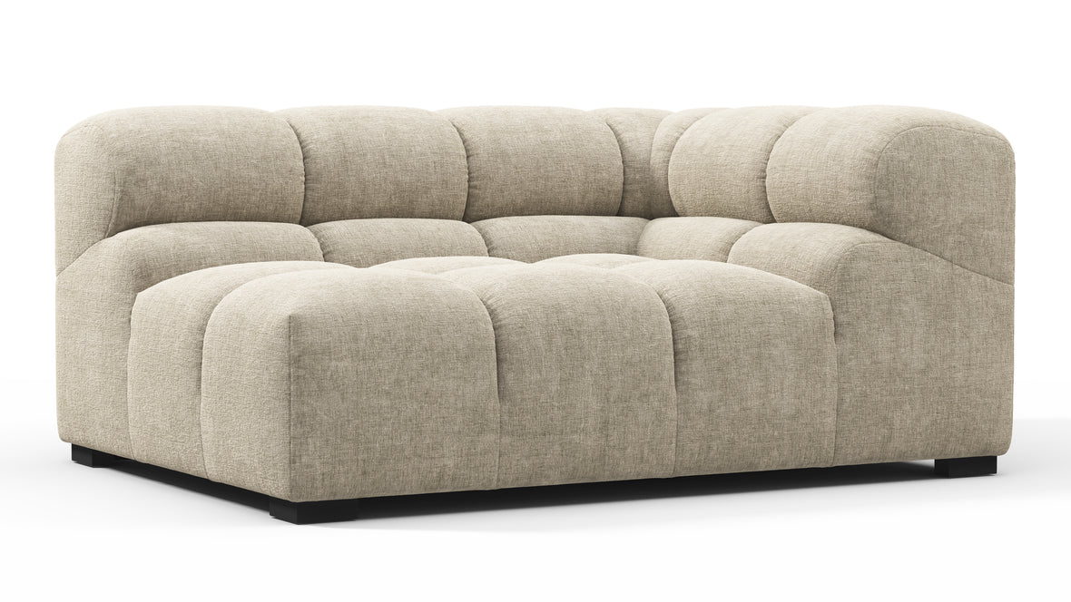 Tufty - Tufty Module, Large Right Corner, Beige Gray Chenille