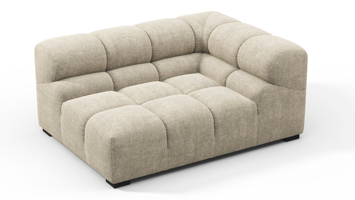 Tufty - Tufty Module, Large Right Corner, Beige Gray Chenille