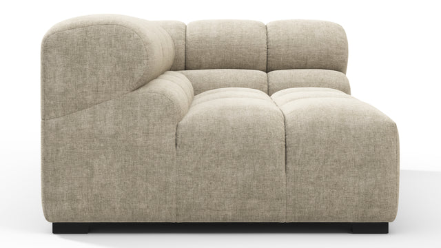 Tufty - Tufty Module, Large Right Corner, Beige Gray Chenille