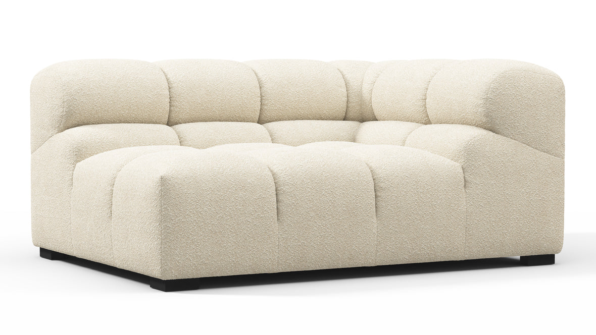 Tufty - Tufty Module, Large Right Corner, Eggshell Boucle