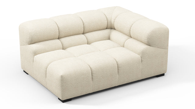 Tufty - Tufty Module, Large Right Corner, Eggshell Boucle