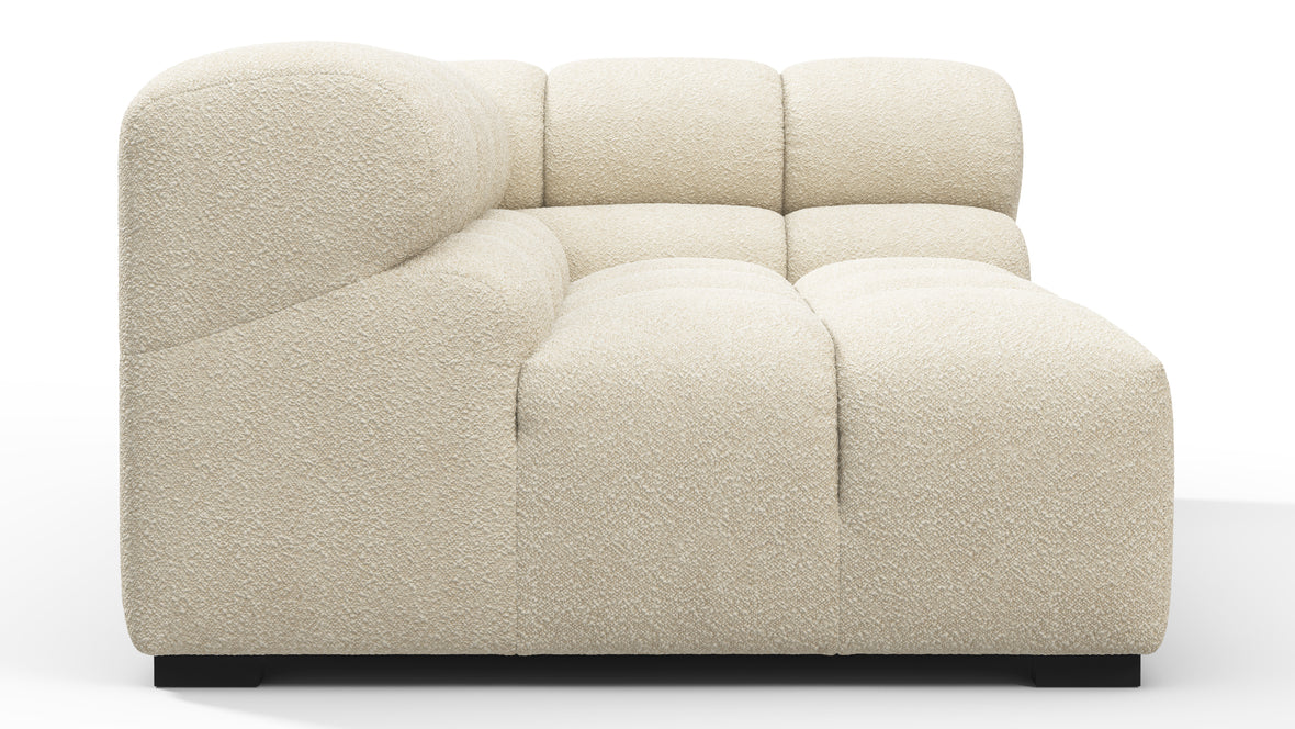 Tufty - Tufty Module, Large Right Corner, Eggshell Boucle