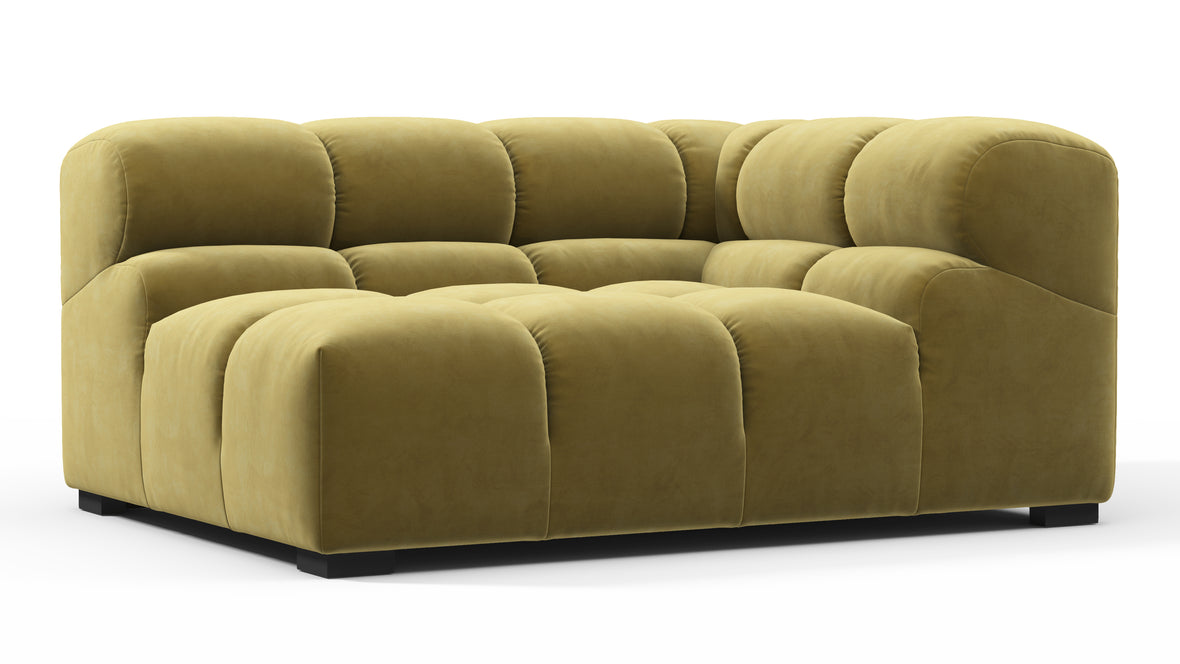 Tufty - Tufty Module, Large Right Corner, Olive Gold Velvet