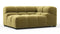 Tufty - Tufty Module, Large Right Corner, Olive Gold Velvet