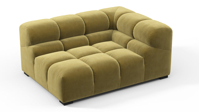 Tufty - Tufty Module, Large Right Corner, Olive Gold Velvet