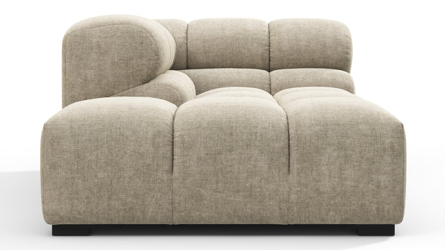 Tufty - Tufty Module, Left Corner Half, Beige Gray Chenille