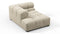 Tufty - Tufty Module, Left Corner Half, Beige Gray Chenille