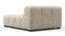 Tufty - Tufty Module, Left Corner Half, Beige Gray Chenille
