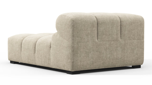 Tufty - Tufty Module, Left Corner Half, Beige Gray Chenille
