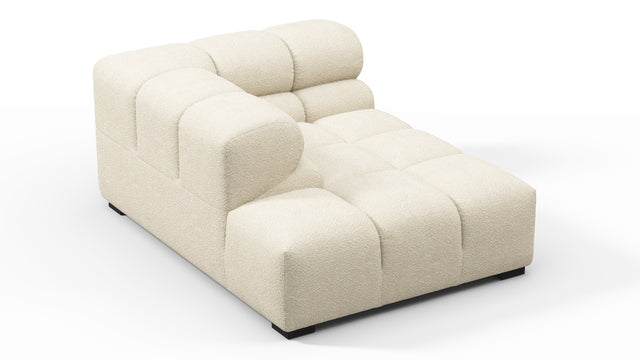 Tufty - Tufty Module, Left Corner Half, Eggshell Boucle