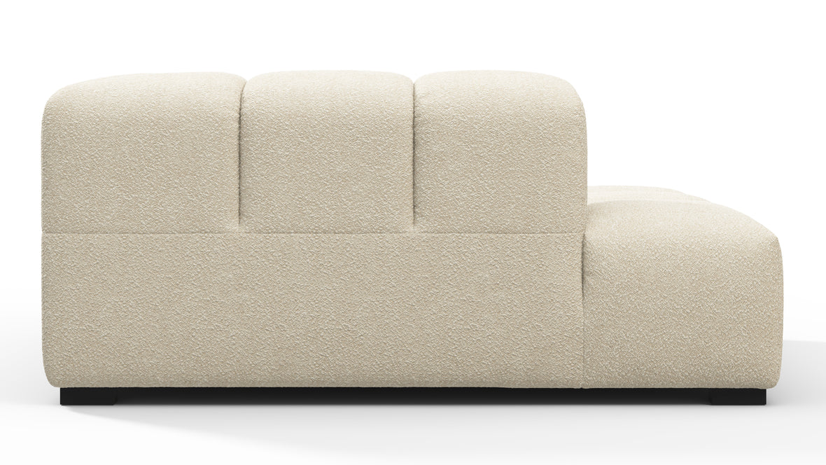 Tufty - Tufty Module, Left Corner Half, Eggshell Boucle