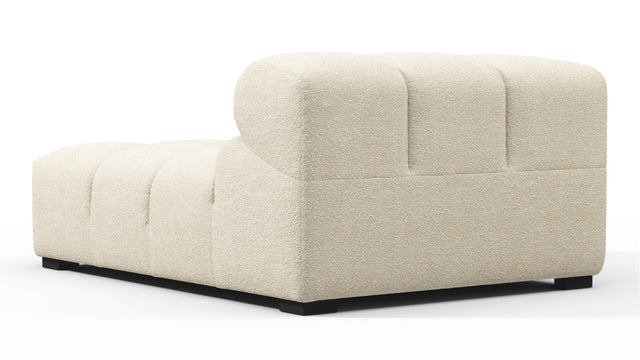 Tufty - Tufty Module, Left Corner Half, Eggshell Boucle