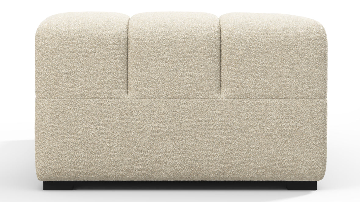 Tufty - Tufty Module, Left Corner Half, Eggshell Boucle