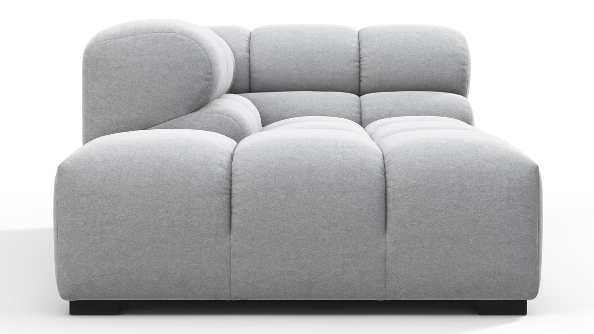 Tufty - Tufty Module, Left Corner Half, Light Gray Wool