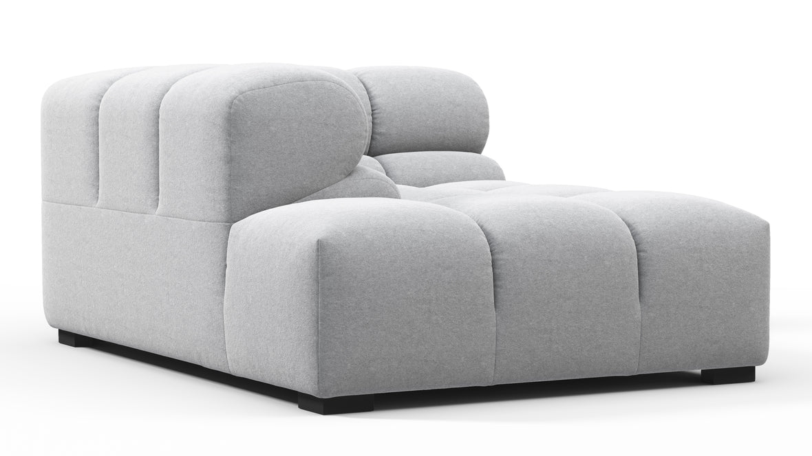 Tufty - Tufty Module, Left Corner Half, Light Gray Wool