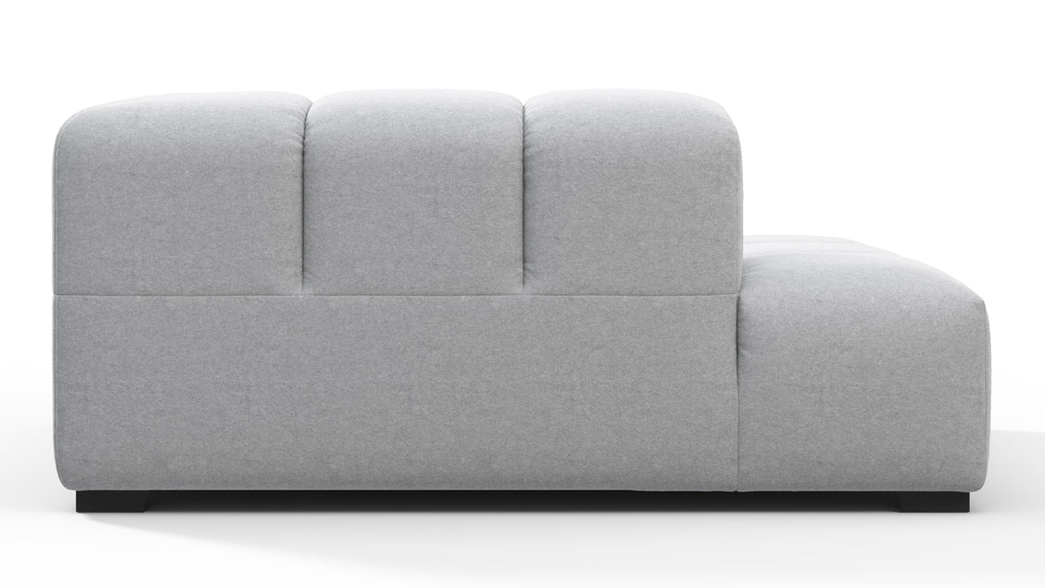 Tufty - Tufty Module, Left Corner Half, Light Gray Wool