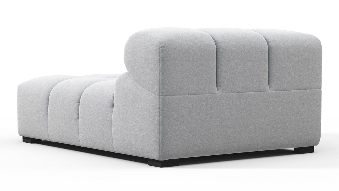 Tufty - Tufty Module, Left Corner Half, Light Gray Wool