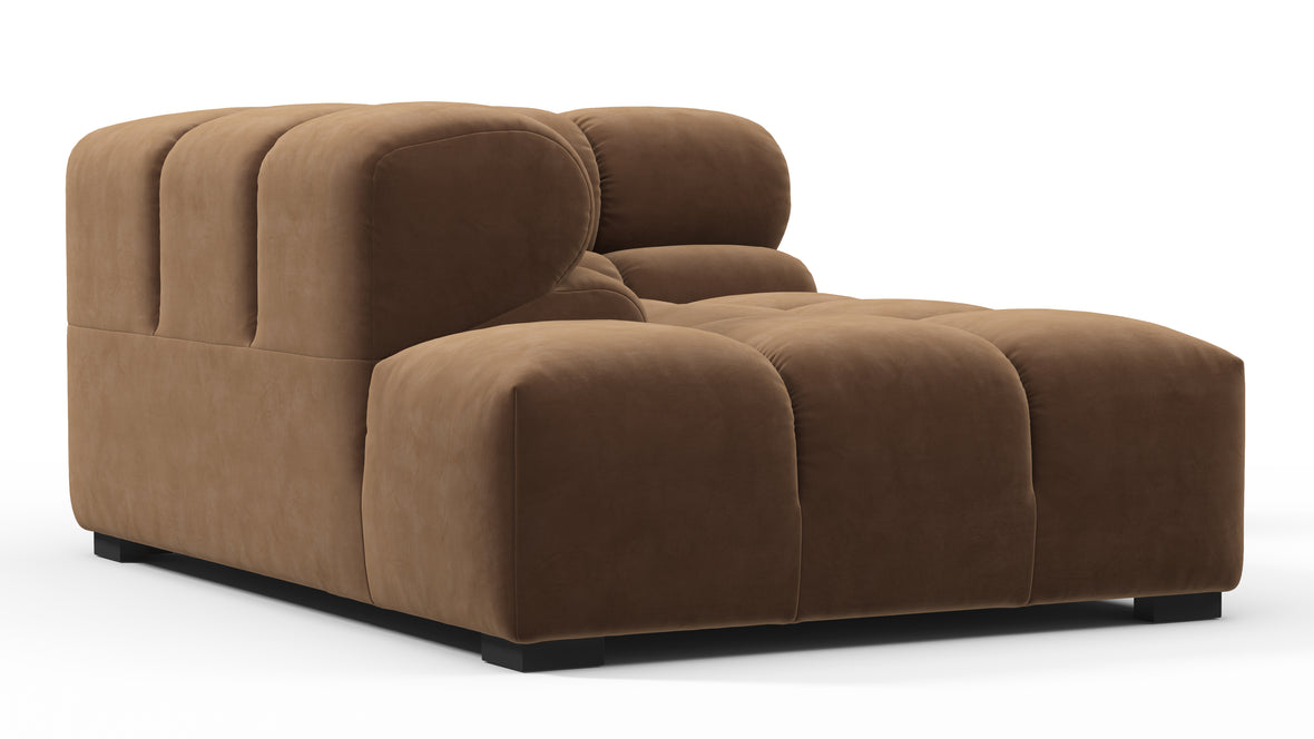 Tufty - Tufty Module, Left Corner Half, Mocha Velvet