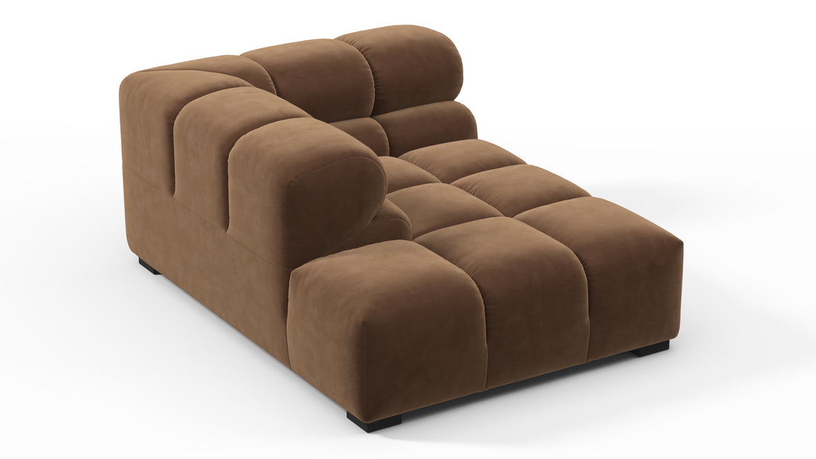 Tufty - Tufty Module, Left Corner Half, Mocha Velvet
