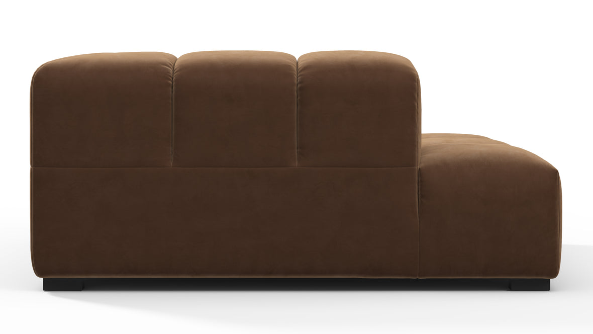 Tufty - Tufty Module, Left Corner Half, Mocha Velvet