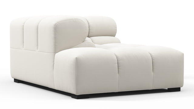Tufty - Tufty Module, Left Corner Half, Oatmeal Brushed Weave