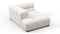 Tufty - Tufty Module, Left Corner Half, Oatmeal Brushed Weave