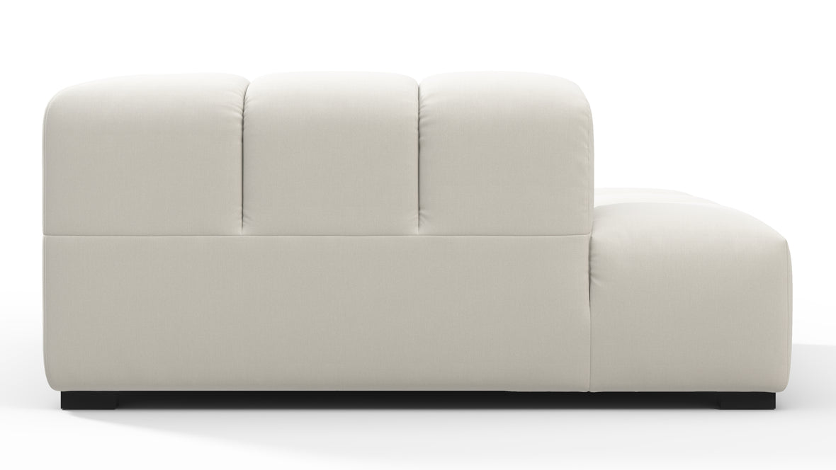 Tufty - Tufty Module, Left Corner Half, Oatmeal Brushed Weave