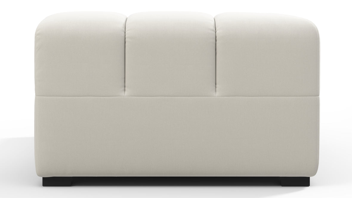 Tufty - Tufty Module, Left Corner Half, Oatmeal Brushed Weave