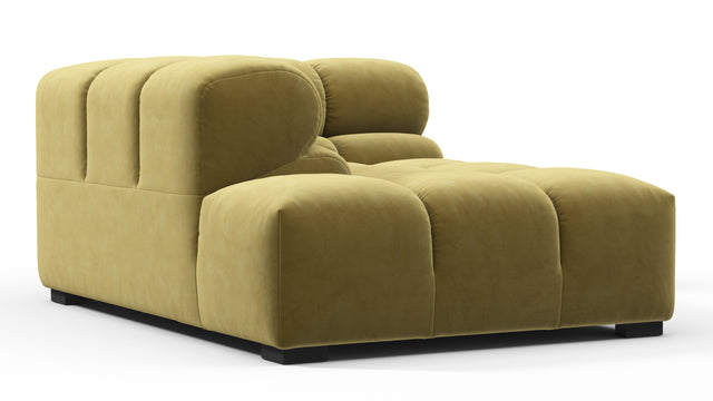 Tufty - Tufty Module, Left Corner Half, Olive Gold Velvet