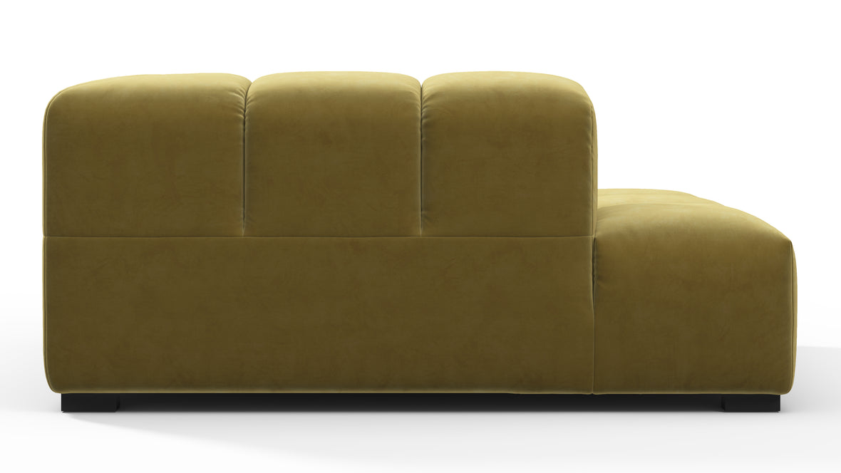 Tufty - Tufty Module, Left Corner Half, Olive Gold Velvet
